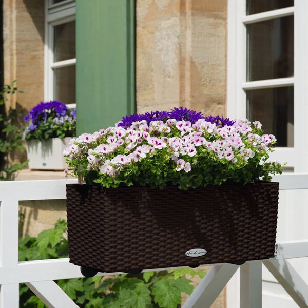 LECHUZA Jardini&egrave;re BALCONERA Cottage 50 ALL-IN-ONE Moka