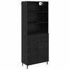 vidaXL Haut Armoire 2 pc Ch&ecirc;ne noir 69,5 x 34 x 180 cm