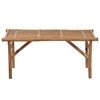 vidaXL Banc de jardin pliable avec coussin 118 cm Bambou