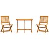 vidaXL Ensemble &agrave; manger de jardin pliable 3 pcs bois d'acacia massif