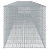vidaXL Panier gabion avec couvercle 950x100x100 cm fer galvanis&eacute;