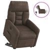 vidaXL Fauteuil inclinable &eacute;lectrique marron tissu microfibre