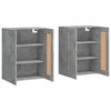 vidaXL Armoires murales 2 pcs gris b&eacute;ton bois d'ing&eacute;nierie