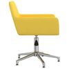 vidaXL Chaises pivotantes &agrave; manger lot de 2 jaune tissu