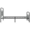 vidaXL Cadre de lit m&eacute;tal sans matelas avec pied de lit noir 107x203cm
