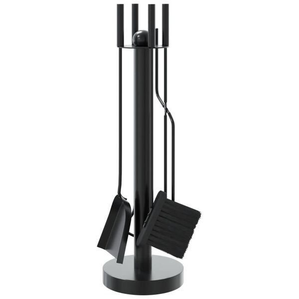 vidaXL Ensemble d'ustensiles de chemin&eacute;e 5 pi&egrave;ces 18 x 56 cm Acier