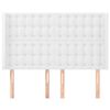vidaXL T&ecirc;te de lit avec oreilles Blanc 147x16x118/128 cm Similicuir