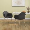 vidaXL Chaises &agrave; manger lot de 2 gris fonc&eacute; tissu