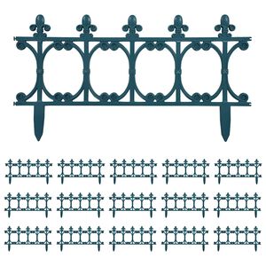 vidaXL Bordures de jardin 16 pcs Vert 10 m PP