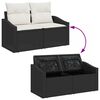 vidaXL Ensemble de canap&eacute; de jardin 8 pcs Noir Poly rotin
