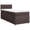 vidaXL Sommier &agrave; lattes de lit avec matelas Marron fonc&eacute; 90x190 cm