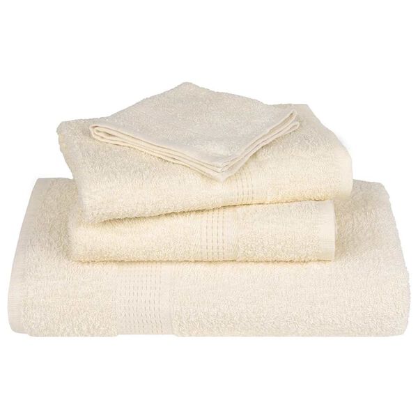 vidaXL Serviettes FROGN 10 pcs cr&egrave;me 100x200 cm 360 g/m&sup2;