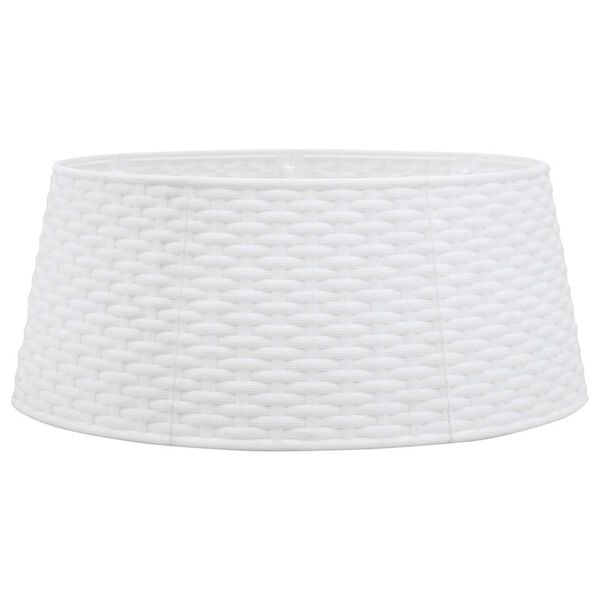vidaXL Jupe de sapin de Noël blanc Ø56x23 cm plastique
