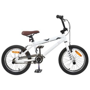 vidaXL BMX 16 Pouces pour 5-8 ans Blanc
