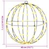vidaXL Boule avec 192 LED 2 pcs Blanc chaud 40 x 40 x 43,5 cm M&eacute;tal