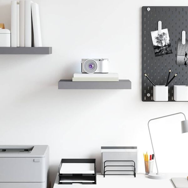 vidaXL &Eacute;tag&egrave;re murale flottante gris 40x23x3,8 cm MDF