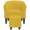 vidaXL Chaise cabriolet avec repose-pied jaune velours