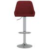 vidaXL Tabourets de bar lot de 2 rouge bordeaux tissu