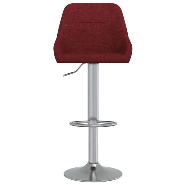 vidaXL Tabourets de bar lot de 2 rouge bordeaux tissu
