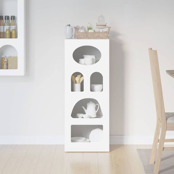 vidaXL Buffet Blanc 40 x 35 x 100,5 cm Bois d'ing&eacute;nierie