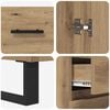 vidaXL Haut Armoire 2 pcs Ch&ecirc;ne artisanal 69,5 x 34 x 180 cm