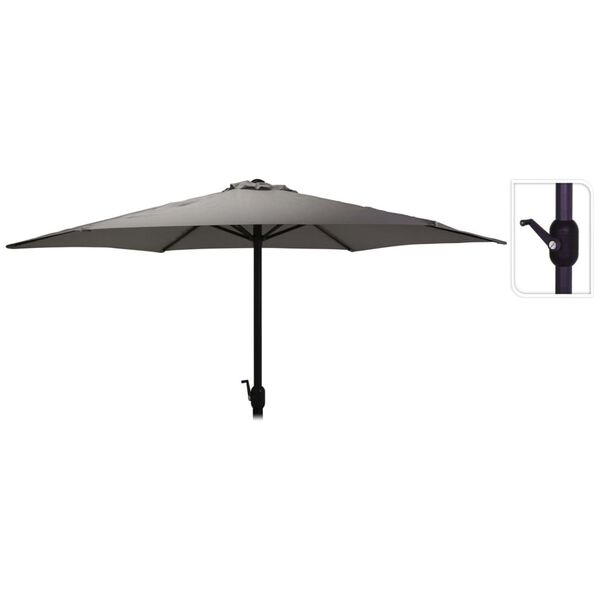 ProGarden Parasol de jardin Monica 270 cm gris fonc&eacute;