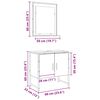 vidaXL Ensemble de mobilier de salle de bain avec porte 2 pcs Marron