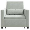 vidaXL Canap&eacute;-lit escamotable simple Gris clair 90 x 165 x 87 cm