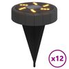 vidaXL Lampes solaires de sol et piquets de sol ext&eacute;rieur 12 pcs