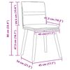 vidaXL Chaises &agrave; manger lot de 6 noir tissu