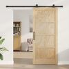 vidaXL Porte coulissante ORKDAL Marron 93 x 211 cm Pin massif