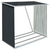 vidaXL Abri de stockage &agrave; bois Acier galvanis&eacute; 163x83x154cm Anthracite