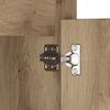 vidaXL Armoire de chevet LED ch&ecirc;ne artisanal 38 x 34 x 61 cm