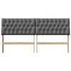 vidaXL T&ecirc;te de lit capitonn&eacute;e Gris fonc&eacute; 180 cm Pin massif