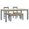vidaXL Ensemble &agrave; manger PANAMA 4 pcs gris bois de pin massif