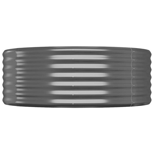 vidaXL Lit sur&eacute;lev&eacute; de jardin Acier galvanis&eacute; Anthracite