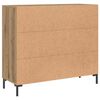 vidaXL Buffet ch&ecirc;ne artisanal 90x34x80 cm bois d'ing&eacute;nierie