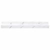 vidaXL &Eacute;tag&egrave;re Murale avec &eacute;tag&egrave;re 4 pcs Marbre blanc 40 x 9 x 3 cm