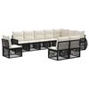vidaXL Ensemble de canap&eacute; de jardin 10 pc 10 place Noir et blanc cr&egrave;me