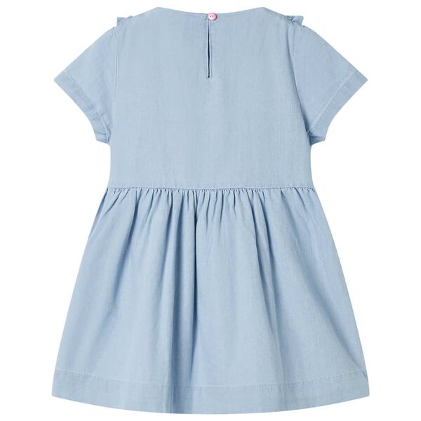 Robe pour enfants à volants bleu doux 140