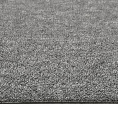 vidaXL Dalles de tapis de sol 20 pcs 5 m² 50x50 cm Gris
