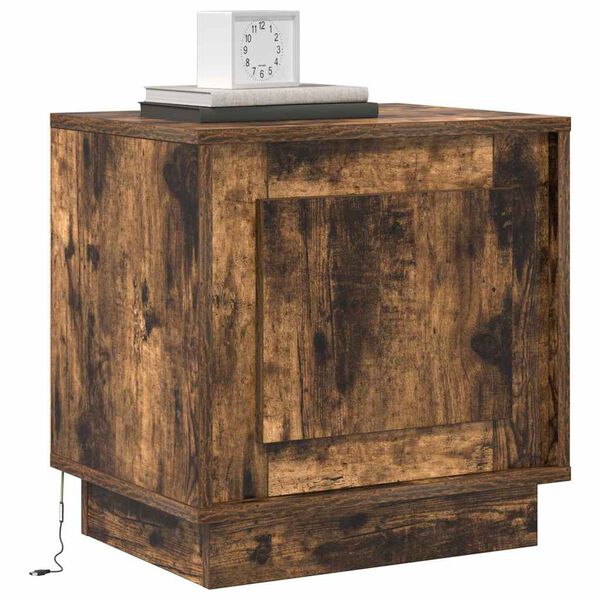 vidaXL Cabinet de chevet 2 pcs Ch&ecirc;ne fum&eacute; 44 x 34,5 x 45 cm