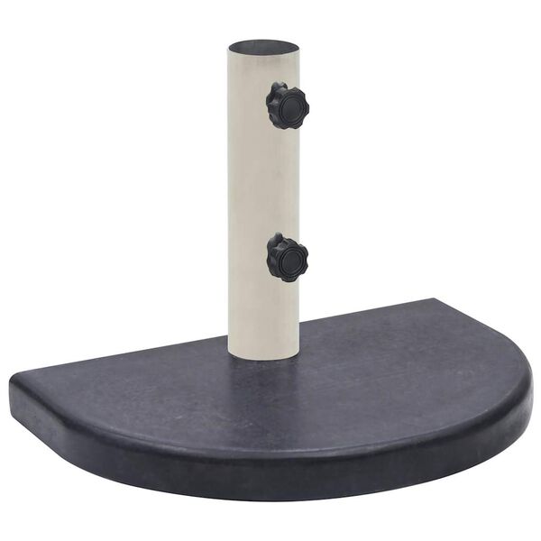 vidaXL Socle de parasol Noir 40x28x4 cm Granite