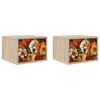vidaXL Cabinet de chevet mural GENNEP 2 pc Ch&ecirc;ne Sonoma