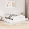 vidaXL Cadre de lit sans matelas blanc 135x190 cm bois de pin massif