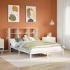vidaXL Lit biblioth&egrave;que sans matelas blanc 150x200 cm bois pin massif