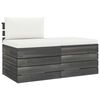 vidaXL Salon palette de jardin 2 pcs avec coussins Bois de pin massif