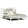 vidaXL Lit biblioth&egrave;que sans matelas cire marron 140x200 cm pin massif