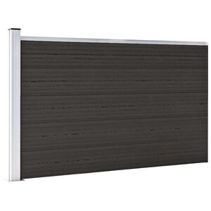 vidaXL Panneau de cl&ocirc;ture WPC 175x105 cm Noir
