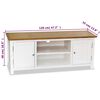 vidaXL Meuble TV 120x35x48 cm Bois de ch&ecirc;ne massif
